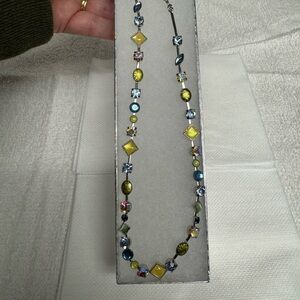 Cache Retired Multi-Color Crystal Lia Sophia Vintage Necklace